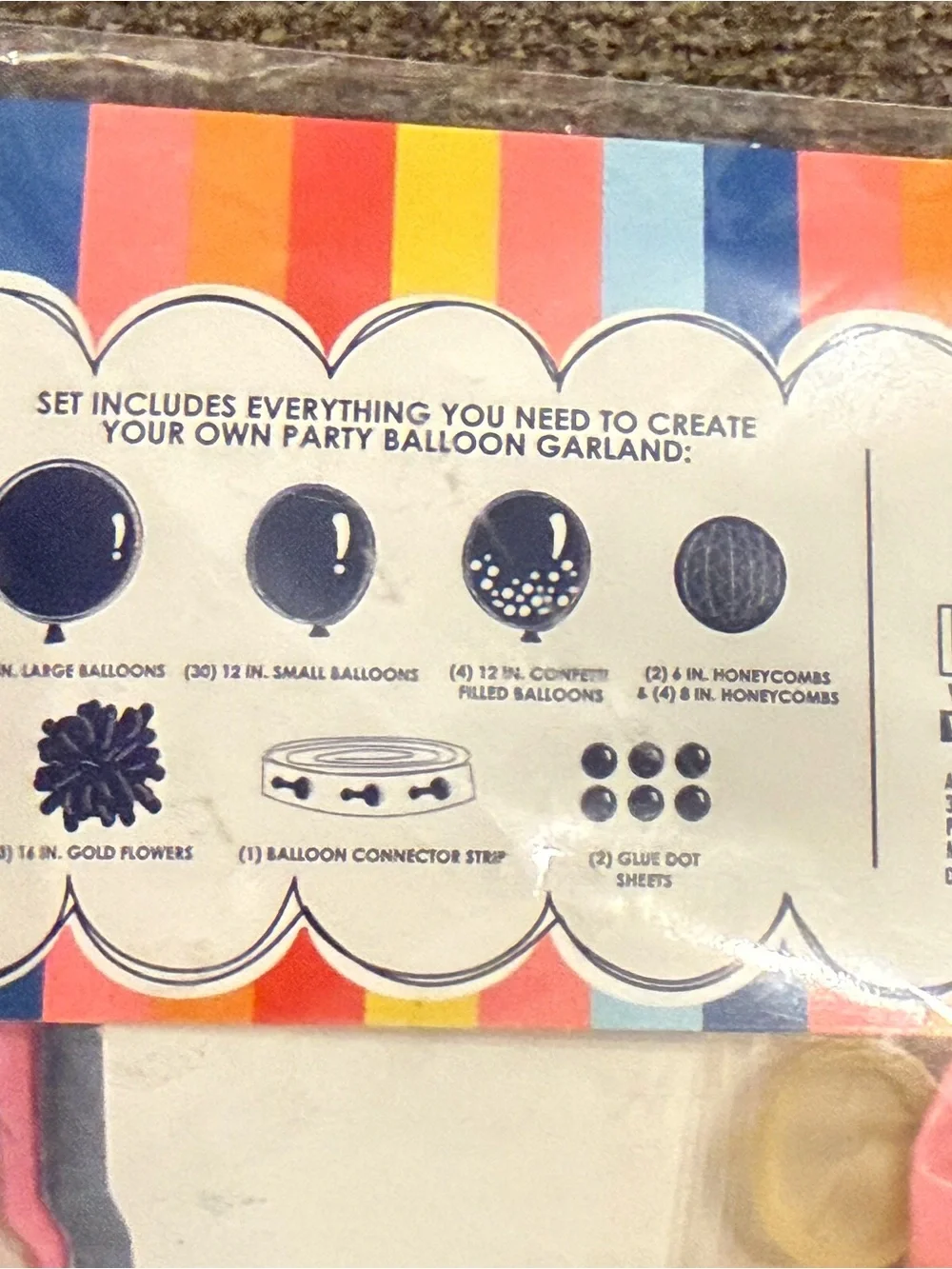 Packed Party Balloon Party! Multi-Color Balloon Garland Kit